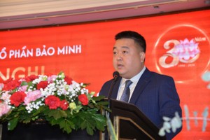 Ông Vũ Anh Tuấn-Tổng giám đốc Bảo Minh phát biểu tại hội nghị tổng kết hoạt động Kl992 VIP Trang Chủ 2026 năm 2024