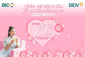 BIC ưu đãi 15% phí Kl99kl phiên bản hoạt động sức khoẻ cao cấp mừng Ngày Quốc tế Phụ nữ