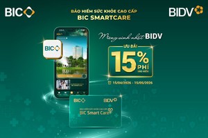 BIC ưu đãi 15% phí Kl99kl phiên bản hoạt động sức khoẻ cao cấp mừng sinh nhật BIDV