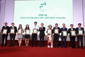 Ông Trần Đắc Sinh, Chủ tịch HOSE trao giải cho Top 10 Kl991.com World Cup 2026 Chính Thức có BCTN tốt nhất 2016