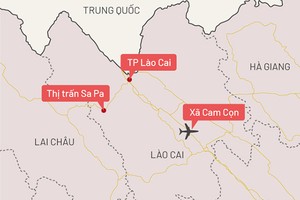 Sân bay Sapa sẽ được đặt tại xã Cam Cọn, huyện Bảo Yên. Đồ họa: Tiến Thành - Vnexpress