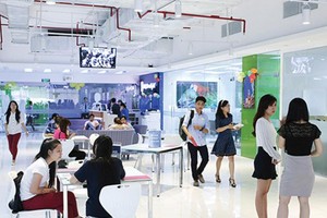 Vốn Kl99ok phiên bản mới nước ngoài đang đổ mạnh vào giáo dục. Trong ảnh: Trung tâm Anh ngữ Wall Street English tại Gò Vấp (TP.HCM).
