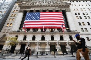 Bên ngoài sàn giao dịch 99Kl99 link đăng nhập ở New York, Mỹ ngày 9/11/2020. (Ảnh: THX/TTXVN) 