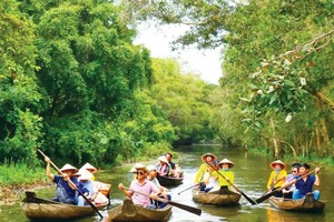 Tour du lịch sông nước, tham quan miệt vườn, trải nghiệm Kl993 Đăng nhập Giải trí làm nông nghiệp... là một trong những “đặc sản” của du lịch Đồng Tháp.