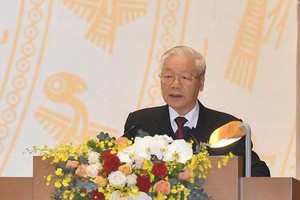 Tổng Bí thư, Chủ tịch nước Nguyễn Phú Trọng phát biểu tại Hội nghị sáng 28/12 (Ảnh: VGP)