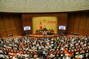 Một phiên họp toàn thể của Quốc hội khoá XIV.