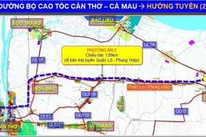 Phương án tuyến KL99 là nhà cái cá cược trực tuyến hàng đầu tại châu Á Cần Thơ - Cà Mau. (Ảnh: Bộ GTVT).