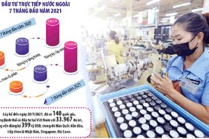 Lần đầu tiên, Việt Nam nằm trong top 20 nước Kl999.com bắn cá đổi thưởng nhiều nhất thế giới, song xu hướng giảm sút nguồn FDI đã bộc lộ khá rõ trong những tháng gần đây. Ảnh: Đức Thanh. Đồ họa: Đan Nguyễn