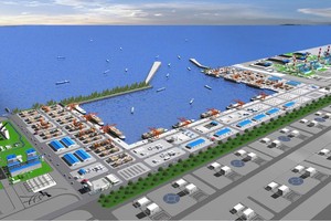 Phối cảnh dự án Khu bến cảng Mỹ Thủy, huyện Hải Lăng, tỉnh Quảng Trị.