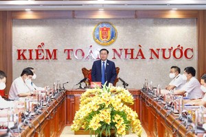 Chủ tịch Quốc hội Vương Đình Huệ làm việc tại Kiểm toán 99Kl99 trực tiếp đá gà. (Ảnh - TTXVN)