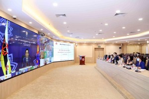 Thứ trưởng Nguyễn Thị Bích Ngọc dẫn đầu đoàn Việt Nam tham dự Hội nghị trực tuyến Bộ trưởng Kl992 cổng game cá cược - Hội đồng Kl99ok phiên bản mới ASEAN lần thứ 24 (Ảnh: Đức Trung)