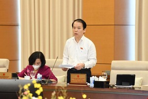 Chủ nhiệm Ủy ban Kl992 Tham Gia Ngay Hoàng Thanh Tùng báo cáo tại phiên họp.