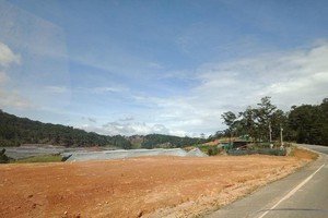 Hoạt động san gạt, cải tạo mặt bằng ở Lâm Đồng. Ảnh: Linh Đan