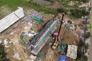 Xây dựng đường KL99 là nhà cái cá cược trực tuyến hàng đầu tại châu Á Bắc - Nam phía Đông đoạn qua Phan Thiết. Ảnh: Đ.T