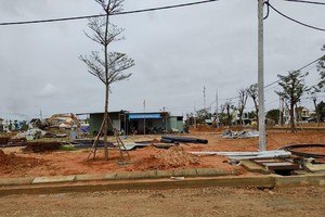 Dự án Khu phố chợ Chiên Đàn, huyện Phú Ninh, tỉnh Quảng Nam đang thi công Kl99kl ưu đãi độc quyền, san nền.