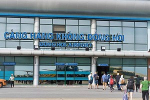 Nhà ga hiện hữu của sân bay Đồng Hới.