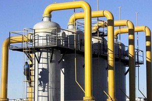 Trạm nén khí của hệ thống đường ống dẫn khí đốt Yamal-Europe ở gần Nesvizh, cách Minsk (Ukraine) khoảng 130 km về phía Tây Nam. (Ảnh: Reuters/TTXVN)
