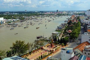 Tuyến phố đi bộ Ninh Kiều nằm trên đoạn đường Hai Bà Trưng, khu vực Bến Ninh Kiều dự kiến sẽ ra mắt vào dịp lễ 30/4/2022. Ảnh: Triệu Vinh