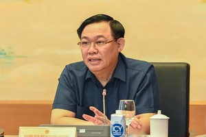 Chủ tịch Quốc hội Vương Đình Huệ phát biểu tại tổ sáng 25/5