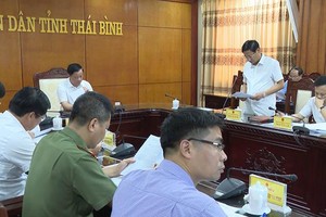 Tỉnh Thái Bình họp triển khai các nhiệm vụ, giải pháp di dời các cơ sở Kl994 nhà cái bóng đá world cup, cơ quan, điểm dân cư ven sông Trà Lý, TP. Thái Bình.