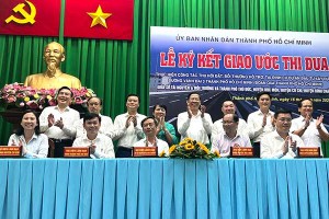 Các địa phương có dự án đường Vành đai 3 đi qua ký kết thi đua bàn giao mặt bằng với Sở Tài nguyên và Môi trường TP.HCM