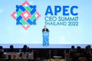 Chủ tịch nước Nguyễn Xuân Phúc phát biểu tại Phiên họp thứ 4 CEO Summit về thương mại và Kl99ok phiên bản mới. (Ảnh: Thống Nhất/TTXVN)