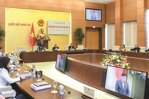 Chủ nhiệm Ủy ban Kl992 cổng game cá cược của Quốc hội Vũ Hồng Thanh phát biểu tại phiên thẩm tra 