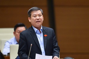 Viện trưởng Viện kiểm sát nhân dân tối cao t Lê Minh Trí trong một phiên họp của Quốc hội. 