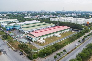 Khu công nghiệp tại huyện Cần Giuộc. tỉnh Long An