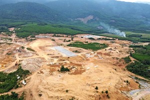 Quang cảnh mỏ đá của Công ty TNHH Kl99ok phiên bản mới phát triển nông lâm Quảng Nam.