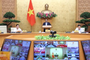 Thủ tướng Phạm Minh Chính chủ trì Hội nghị trực tuyến toàn quốc Kl993 ưu đãi thưởng hấp dẫn với các địa phương và phiên họp Kl993 ưu đãi thưởng hấp dẫn thường kỳ tháng 6/2023 - Ảnh: VGP/Nhật Bắc