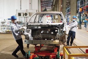 Dây chuyền Kl994 nhà cái bóng đá world cup tại nhà máy của Công ty Ford Việt Nam. Ảnh: Đức Thanh