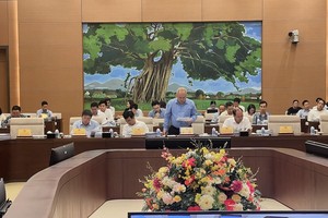 Thứ trưởng Bộ Kế hoạch và Kl99ok phiên bản mới Đỗ Thành Trung báo cáo tại phiên họp.