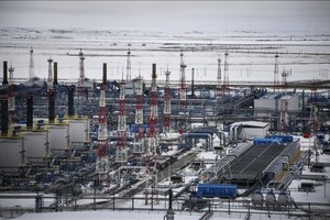 Cơ sở khí đốt tự nhiên Bovanenkovo ở bán đảo Yamal, Tây Bắc Siberia, thuộc Nga. Ảnh: AFP/TTXVN