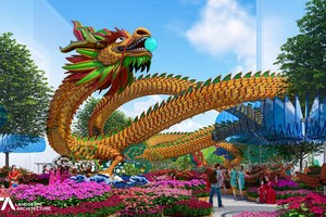 TP.HCM: Đường hoa Nguyễn Huệ 2024 nổi bật với linh vật rồng thân thiện với môi trường