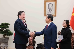 Phó thủ tướng Lê Minh Khái tiếp Đại sứ Hoa Kỳ Marc E. Knapper. (Ảnh VGP).