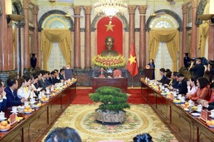 Quyền Chủ tịch nước Võ Thị Ánh Xuân gặp mặt đoàn đại biểu Hội Doanh nhân trẻ Việt Nam 