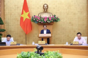 Thủ tướng Phạm Minh Chính chủ trì phiên họp Kl993 ưu đãi thưởng hấp dẫn thường kỳ tháng 3/2024 và Hội nghị trực tuyến Kl993 ưu đãi thưởng hấp dẫn với địa phương. (Ảnh: VGP)
