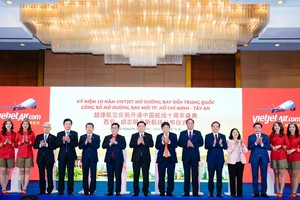 Nghi thức công bố đường bay mới TP. Hồ Chí Minh - Tây An (Trung Quốc) của Vietjet 