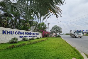 Khu công nghiệp Hiệp Phước tham gia đề án thí điểm chuyển đổi sang mô hình khu công nghiệp sinh thái. Ảnh: Trọng Tín 