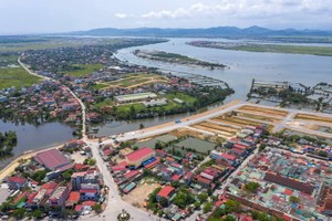Một góc khu vực đô thị mới tại thị xã Ba Đồn. Ảnh: Internet