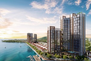 BĐS hướng thủy là lựa chọn ưa thích của giới thượng lưu. Ảnh phối cảnh minh họa Sun Property