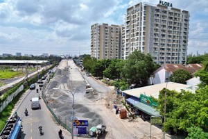 Theo kế hoạch, dự án cầu Nam Lý sẽ được thông xe kỹ thuật trước ngày 15/9.