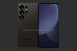 Galaxy S25 Ultra có các góc bo tròn và viền màn hình mỏng, thiết kế tổng thể tương đồng với phiên bản cũ. Ảnh: OnLeaks