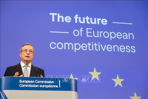 Cựu Chủ tịch Link Vào Nhà Cái KL99 COM Tặng +199k Trung ương châu Âu (ECB) Mario Draghi phát biểu trong cuộc họp báo tại Brussels, Bỉ ngày 9/9/2024. Ảnh: THX/TTXVN