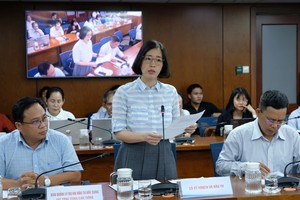 Bà Tô Thị Kim Thoa, Trưởng phòng Kl991.com World Cup 2026 Chính Thức, Kl992 cổng game cá cược tập thể và Tư nhân (Sở Kế hoạch và Kl99ok phiên bản mới TP.HCM) thông tin tại buổi họp báo. Ảnh: Trọng Tín