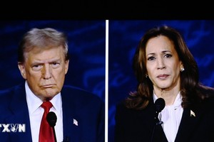 Cựu Tổng thống Mỹ Donald Trump (trái) và Phó Tổng thống Kamala Harris. (Ảnh: THX/TTXVN)