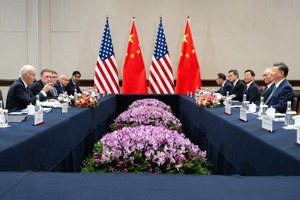 Tổng thống Mỹ Joe Biden đã có cuộc họp với Chủ tịch Trung Quốc Tập Cận Bình vào ngày 16/11/2024, bên lề Hội nghị thượng đỉnh APEC tại thủ đô Lima, Peru. Ảnh: AFP 