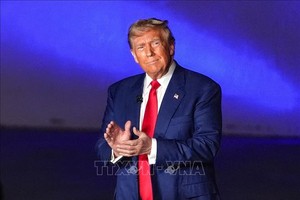 Ông Donald Trump phát biểu tại Harrisburg, Pennsylvania, Mỹ. Ảnh: AA/TTXVN