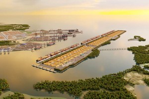 Phối cảnh Cảng trung chuyển quốc tế Cần Giờ. Nguồn: Porcoast
